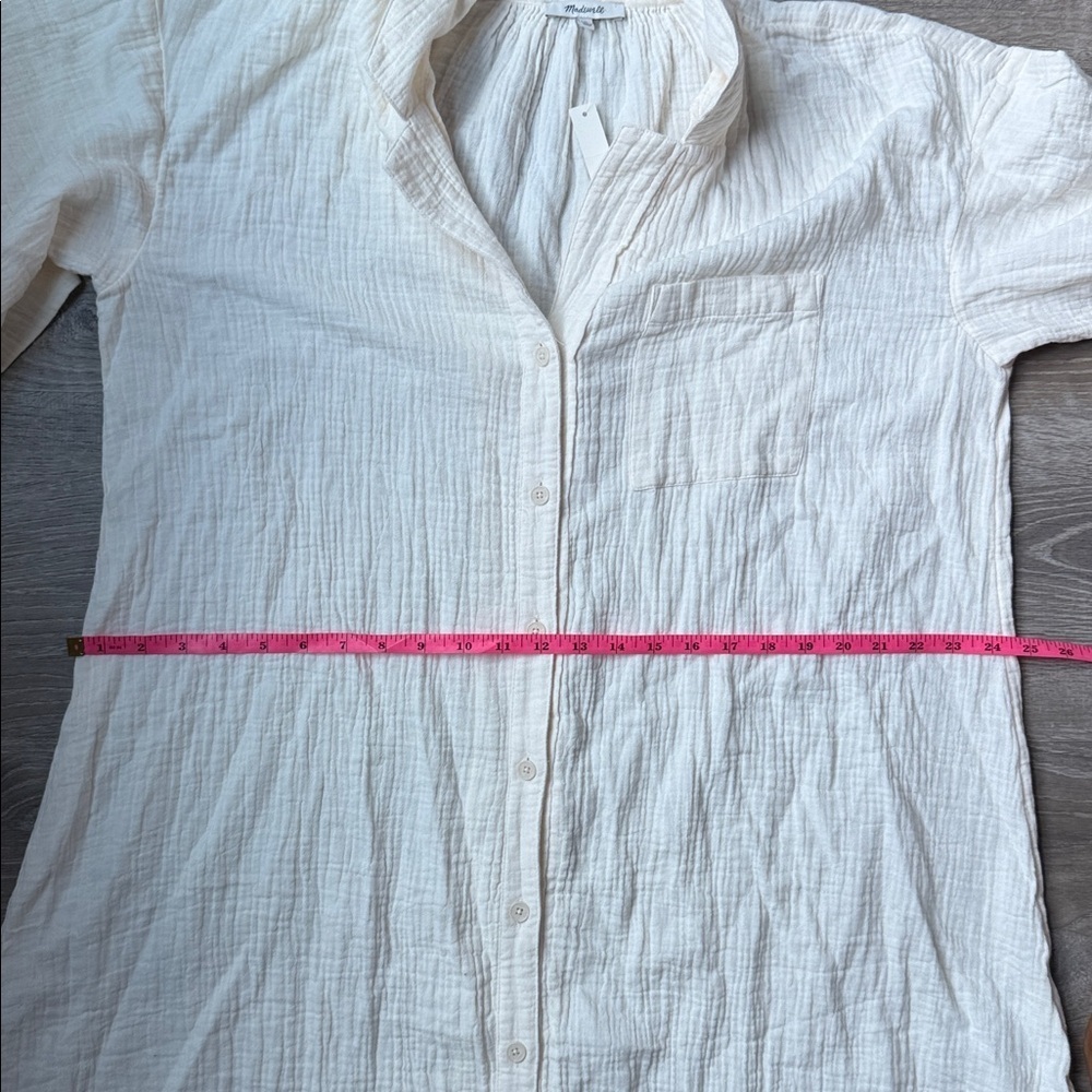 NEW Madewell Lightestspun Cover-Up Maxi Shirtdress Medium - Picture 10 of 12